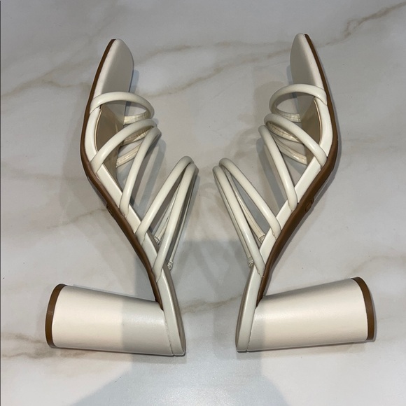 Women's Nine West Ivory Strappy Heels Size 10 - Picture 9 of 10